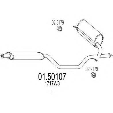 MTS 0150107 Середній глушник вихлопних газів