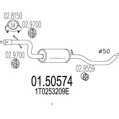 MTS 0150574 Середній глушник вихлопних газів