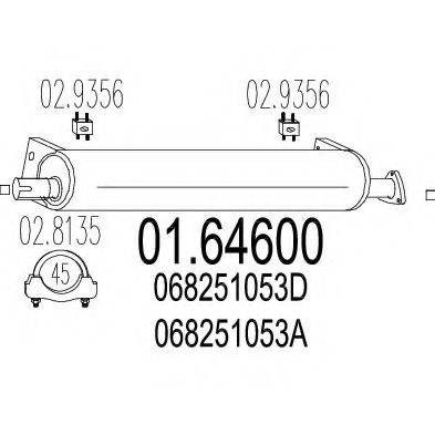 MTS 0164600 Глушник вихлопних газів кінцевий