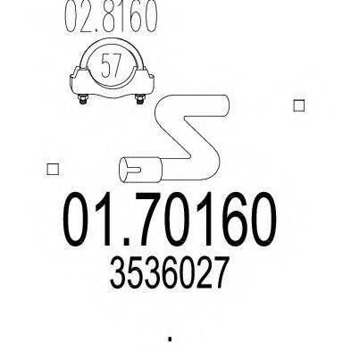 MTS 0170160 Труба вихлопного газу