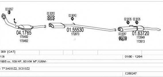 MTS C260247006148 Система випуску ОГ