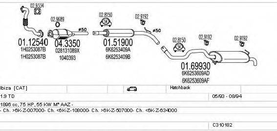 MTS C310182007104 Система випуску ОГ