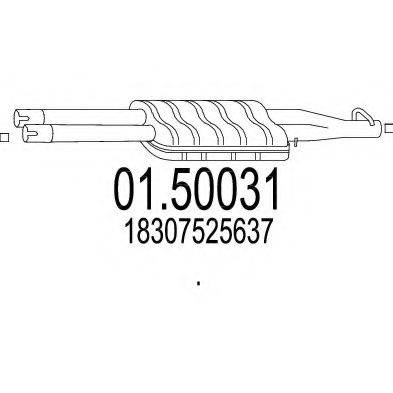 MTS 0150031 Середній глушник вихлопних газів