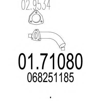 MTS 0171080 Труба вихлопного газу