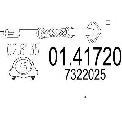 MTS 0141720 Труба вихлопного газу