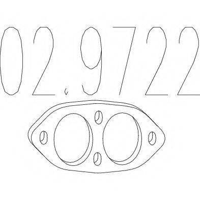 MTS 029722 Прокладка, труба вихлопного газу
