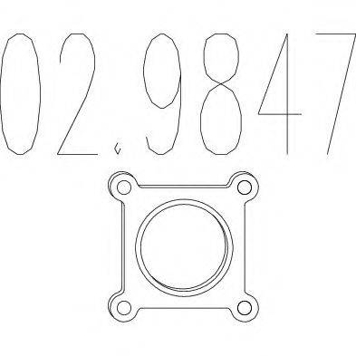 MTS 029847 Прокладка, труба вихлопного газу