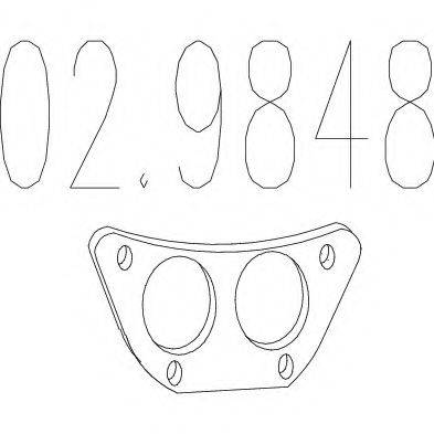 MTS 029848 Прокладка, труба вихлопного газу