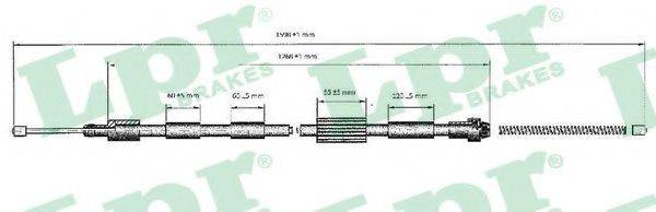 LPR C0124B Трос, стоянкова гальмівна система