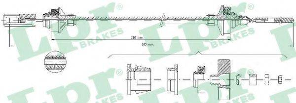 LPR C0337C Трос, управління зчепленням