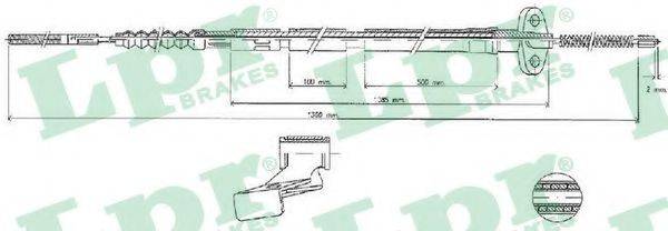 LPR C0493B Трос, стоянкова гальмівна система
