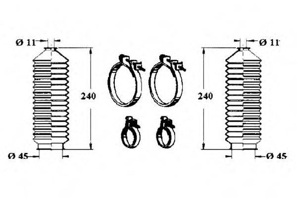OCAP 0901130 Комплект пильника, рульове керування