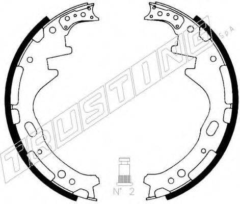 TRUSTING 067174 Комплект гальмівних колодок