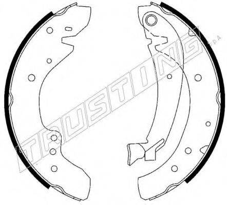TRUSTING 7204 Комплект гальмівних колодок