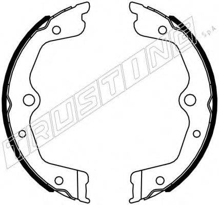 TRUSTING 049167 Комплект гальмівних колодок, стоянкова гальмівна система