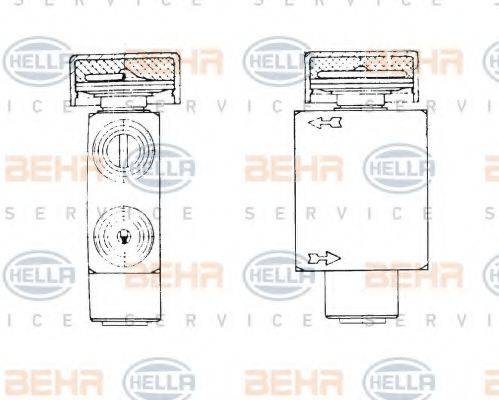 HELLA 8UW351234031 Розширювальний клапан, кондиціонер