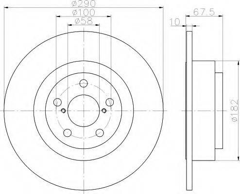 HELLA 8DD355113791 гальмівний диск