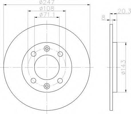 HELLA 8DD355101811 гальмівний диск