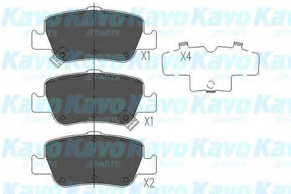 KAVO PARTS KBP9104 Комплект гальмівних колодок, дискове гальмо