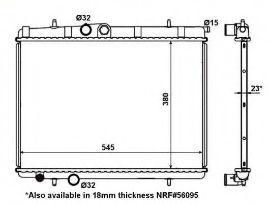 NRF 56096 Радіатор, охолодження двигуна
