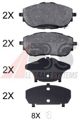 A.B.S. 35025 Комплект гальмівних колодок, дискове гальмо