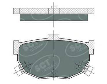 SCT GERMANY SP386PR Комплект гальмівних колодок, дискове гальмо