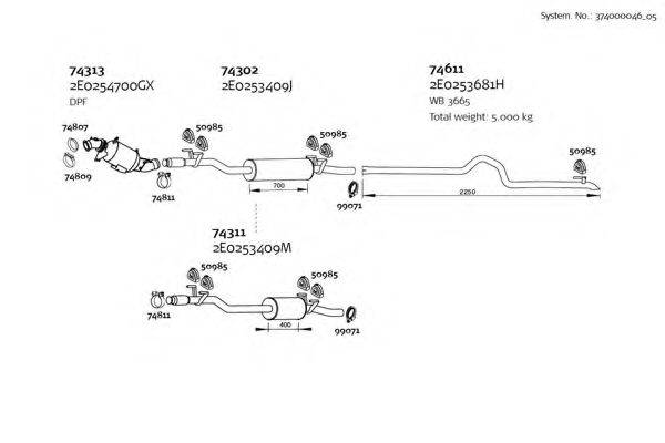 DINEX 37400004605 Система випуску ОГ