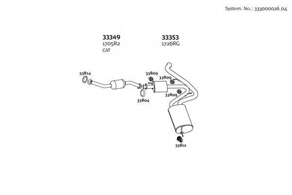 DINEX 33300002604 Система випуску ОГ