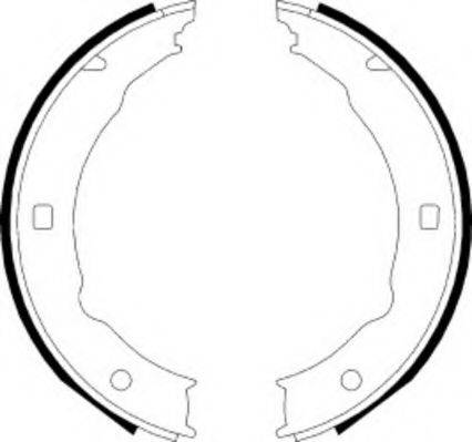 NECTO N1670 Комплект гальмівних колодок, стоянкова гальмівна система