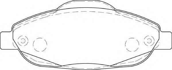 NECTO FD7325A Комплект гальмівних колодок, дискове гальмо