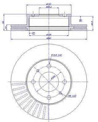 CAR 1421151 гальмівний диск