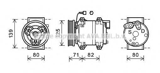 AVA QUALITY COOLING DNK377 Компресор, кондиціонер