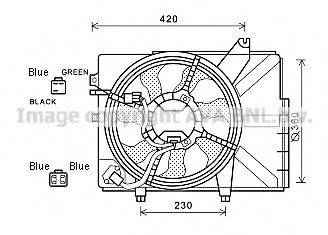 AVA QUALITY COOLING HY7532 Вентилятор, охолодження двигуна