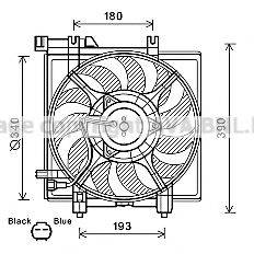 AVA QUALITY COOLING SU7516 Вентилятор, охолодження двигуна