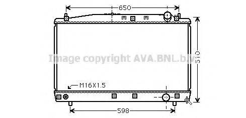 AVA QUALITY COOLING TO2366 Радіатор, охолодження двигуна