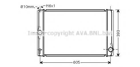 AVA QUALITY COOLING TOA2400 Радіатор, охолодження двигуна