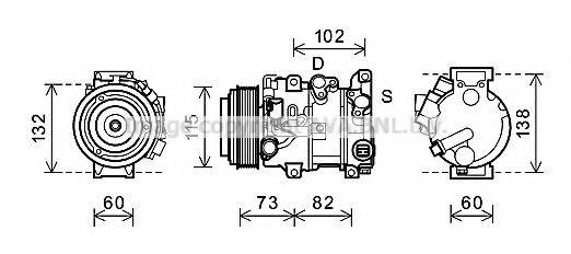 AVA QUALITY COOLING TOAK658 Компресор, кондиціонер