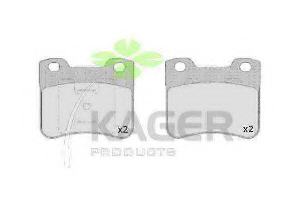 KAGER 350093 Комплект гальмівних колодок, дискове гальмо