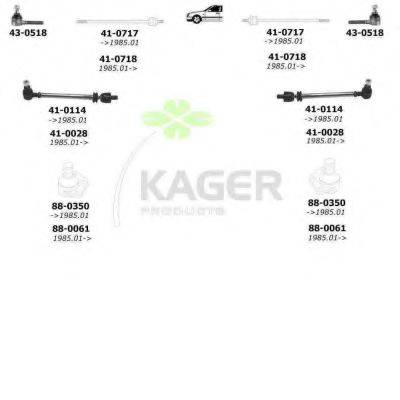 KAGER 800041 Підвіска колеса