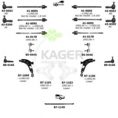 KAGER 800576 Підвіска колеса