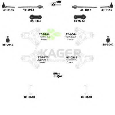 KAGER 800908 Підвіска колеса