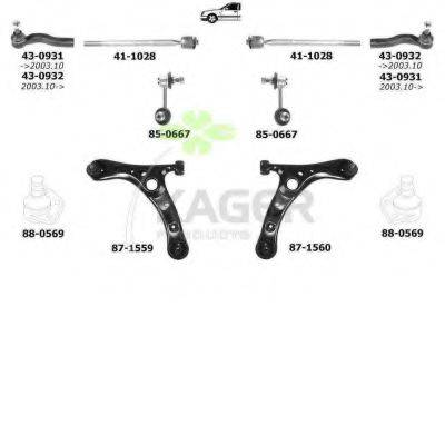 KAGER 800937 Підвіска колеса