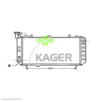 KAGER 313287 Радіатор, охолодження двигуна