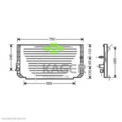 KAGER 945931 Конденсатор, кондиціонер