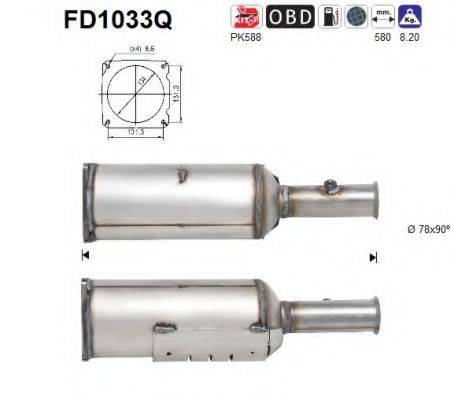 AS FD1033Q Саджовий/частковий фільтр, система вихлопу ОГ