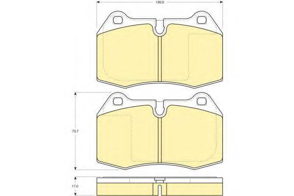 GIRLING 6112699 Комплект гальмівних колодок, дискове гальмо
