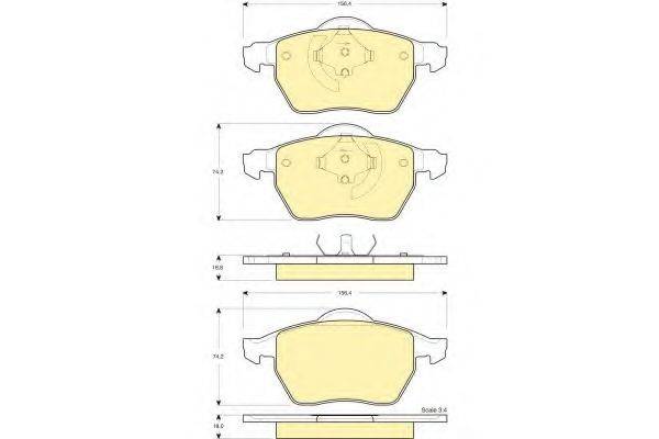 GIRLING 6114292 Комплект гальмівних колодок, дискове гальмо