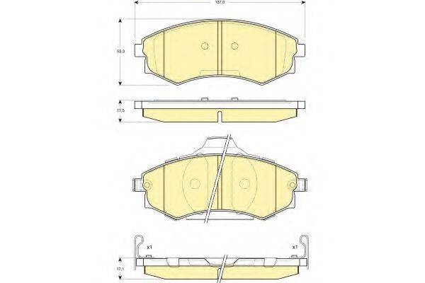 GIRLING 6132839 Комплект гальмівних колодок, дискове гальмо