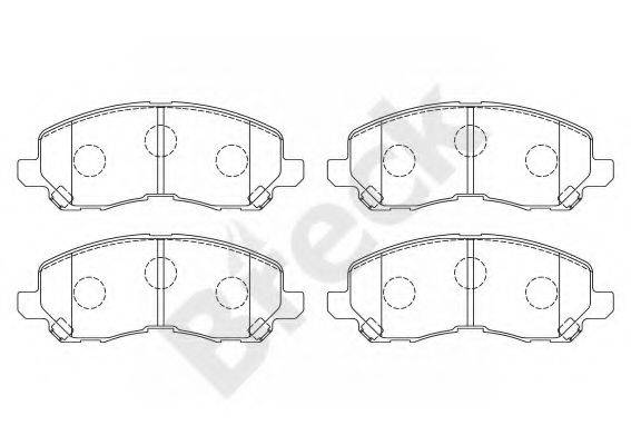 BRECK 235840070100 Комплект гальмівних колодок, дискове гальмо