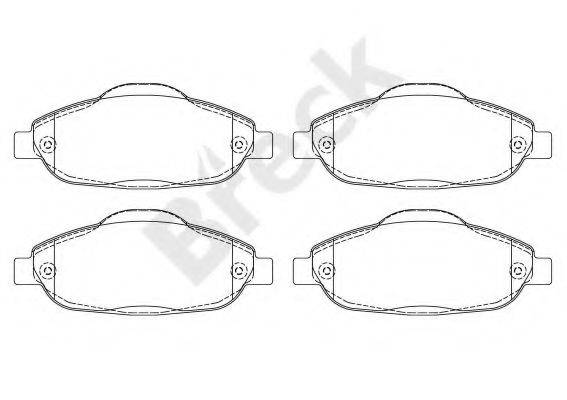 BRECK 246600070100 Комплект гальмівних колодок, дискове гальмо